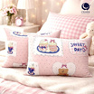 Charm หมอนหนุุนเเพ็คคู่ Pink Whisper หมีน้อย 17x27นิ้ว