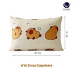 Charm หมอนหนุุนเเพ็คคู่ Cozy Capy คาปิบารา 17x27นิ้ว