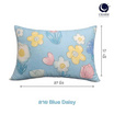 Charm หมอนหนุุนเเพ็คคู่ Blue Daisy ขนาด 17 x 27 นิ้ว
