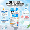 Medione UV Airy Sunscreen SPF50+PA++++7มล.(แพ็ก6)