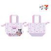 กระเป๋าผ้าหูรูด ทรงขนมจีบ My Melody & Kuromi สีม่วง
