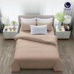 CHARM ชุดเครื่องนอน ผ้าซาติน ลายริ้ว สีเบจ ครบเซต