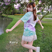 KORU เสื้อมัดย้อม สีม่วง