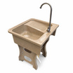 Dinosaur washtub อ่างล้างจานขาตั้ง หินควอตซ์ 1 หลุม 1 ที่พัก สี sand