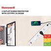 Honeywell ปลั๊กไฟ 4 ช่อง 2 USB 1 Type C