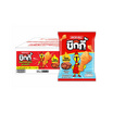 ชิกกี้ ขนมทอดกรอบรูปน่องไก่รสไก่ทอดซอสเกาหลี 65 กรัม (ยกลัง 12 ชิ้น)