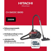 Hitachi เครื่องดูดฝุ่น 2,000W รุ่น CV-SM20C BKRD