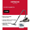 Hitachi เครื่องดูดฝุ่น 2,100W รุ่น CV-SF21VLBRCTH