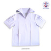 เสื้อนักเรียนหญิง ตราสมอคอปกทหารเรือ แขนจีบ