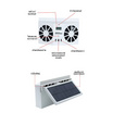 TS พัดลมดูดอากาศไฟฟ้า พลังงานแสงอาทิตย์ ประหยัดพลังงานแบบพกพา สําหรับรถยนต์ รุ่น AUTO0015