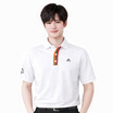 CP ALL เสื้อโปโลชาย Upcycling สีขาว แถบสี
