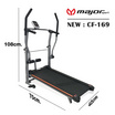 Major Sport ลู่วิ่งระบบสายพานไม่ใช้ไฟฟ้าพร้อมแขนโยก รุ่น CF-169(สีเทา)