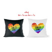 (แพ็คคู่) หมอนอิง Love is Love ขนาด 16 x 16 นิ้ว สีดำ+สีขาว