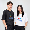 CP ALL เสื้อยืดคอวาย สีขาว Unisex