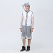 Rain coat Korean Style Strap Tube ชุดกันฝน XL สีขาวขอบดำ