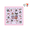 ผ้าพันคอ My Melody & Kuromi สีม่วง ขอบสีชมพู