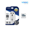 VEXXO แปลงปลั๊ก 2 ขากลม 1 ช่องเสียบ 1 USB 1 Type C