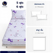 Charm ผ้าปูไม่รวมนวม Purple Whale 5ft 3pcs