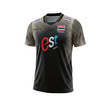 เสื้อวอลเลย์บอลทีมชาติชายแขนสั้น ดำ