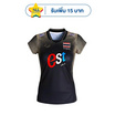 เสื้อวอลเลย์บอลทีมชาติหญิงแขนสั้น ดำ
