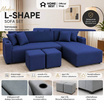 HomeBest โซฟา L-Shape ฝั่งซ้าย รุ่น Astro หุ้มผ้าแคนวาส