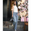 Easy Denim Jeans กางเกงยีนส์ผู้หญิง ขากว้าง JN7063 Light Blue