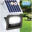 HI-TEK โคมไฟฝลัดไลท์โซล่า LED 30W สีเทา พร้อมรีโมท แสงขาว