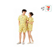 ชุดนอน ลาย Snoopy แขนสั้น+ขาสั้น สีเหลือง