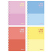 Double A สมุดสันห่วง A5 (70 แกรม 40 แผ่น) Line Note ปกคละสี (แพ็ก 4 เล่ม)