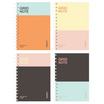Double A สมุดสันห่วง B5 (70 แกรม 60 แผ่น) Grid Note ปกคละสี (แพ็ก 4 เล่ม)