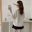 Forever25-B713-เสื้อผ้าผู้หญิงไหมพรมคอวี