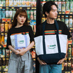 กระเป๋าผ้าแคนวาส Collection 7-Eleven ขนาดใหญ่ สีกรม