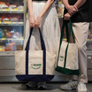 กระเป๋าผ้าแคนวาส Collection 7-Eleven ขนาดใหญ่ สีกรม