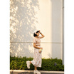 Fashion กระโปรงยาว สีขาว สวมใส่สบาย ไม่ร้อน