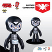 โอเดนย่า ขนมอบกรอบรสคาราเมล พร้อมพวงกุญแจมาสค์ไรเดอร์ Shocker combatmen 3 กรัม