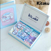 Kitaku Chinnamoroll ถุงเท้าลิขสิทธิ์แท้ กล่องหนังสือ Set Box 1 กล่อง มี 5 คู่