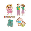 CODE:D เซตสติกเกอร์ พร้อมกระเป๋าชินจัง คละลาย (แพ็ก 3 ชุด)