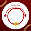 SHINING GOLD สร้อยข้อมือเชือกหัวใจใบโควเวอร์ ทองคำแท้ 99.9% น้ำหนัก 0.44-0.46 กรัม