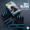 Grand Sport ถุงมือออกกำลังกายแบบหนัง สีฟ้า