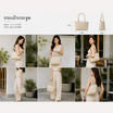 กระเป๋ากระจูดสาน Handmade Style รุ่น Classic บุผ้าด้านใน สีธรรมชาติ