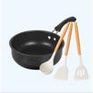 TIN TIN กระทะ ขนาด 19 CM รุ่น Z0152-Black + Set ตะหลิว 3 ชิ้น