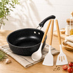 TIN TIN กระทะ ขนาด 19 CM รุ่น Z0152-Black + Set ตะหลิว 3 ชิ้น