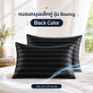 Fluffy หมอนหนุนแพ็กคู่ รุ่น Bouncy สีดำ 16x25 นิ้ว