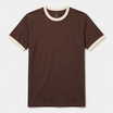 M2S Lifestyle เสื้อยืดริงเกอร์ สีน้ำตาลครีม