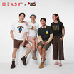 GQ EASY จีคิว อีซี่ เสื้อยืด Collection Jolly Bear ทรงผู้หญิง สีขาว