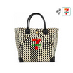 กระเป๋ากระจูด Collection 7-Eleven สีขาวดำ
