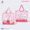 กระเป๋าพับเก็บ พร้อมกระเป๋าใส่เหรียญ Sanrio Characters - ชมพู