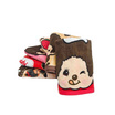 ผ้าขนหนูเช็ดผม monchhichi 15x30 นิ้ว สีน้ำตาลลายทาง TW05