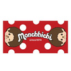 ผ้าขนหนูเช็ดผม monchhichi 15x30 นิ้ว สีแดงลายจุด TW06