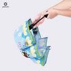 ร่มพับ 3 ตอน ฝีพระหัตถ์ น้องหวานใจ สีฟ้า